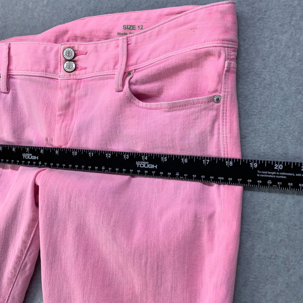 Lilly Pulitzer Worth Skinny Mini Jeans Womens 12 Pink Low Rise Stretch 40841 - Picture 9 of 16